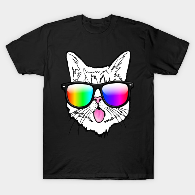 cat rainbow pride T-Shirt by PnJ